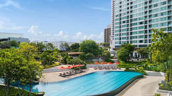View at swimming pool